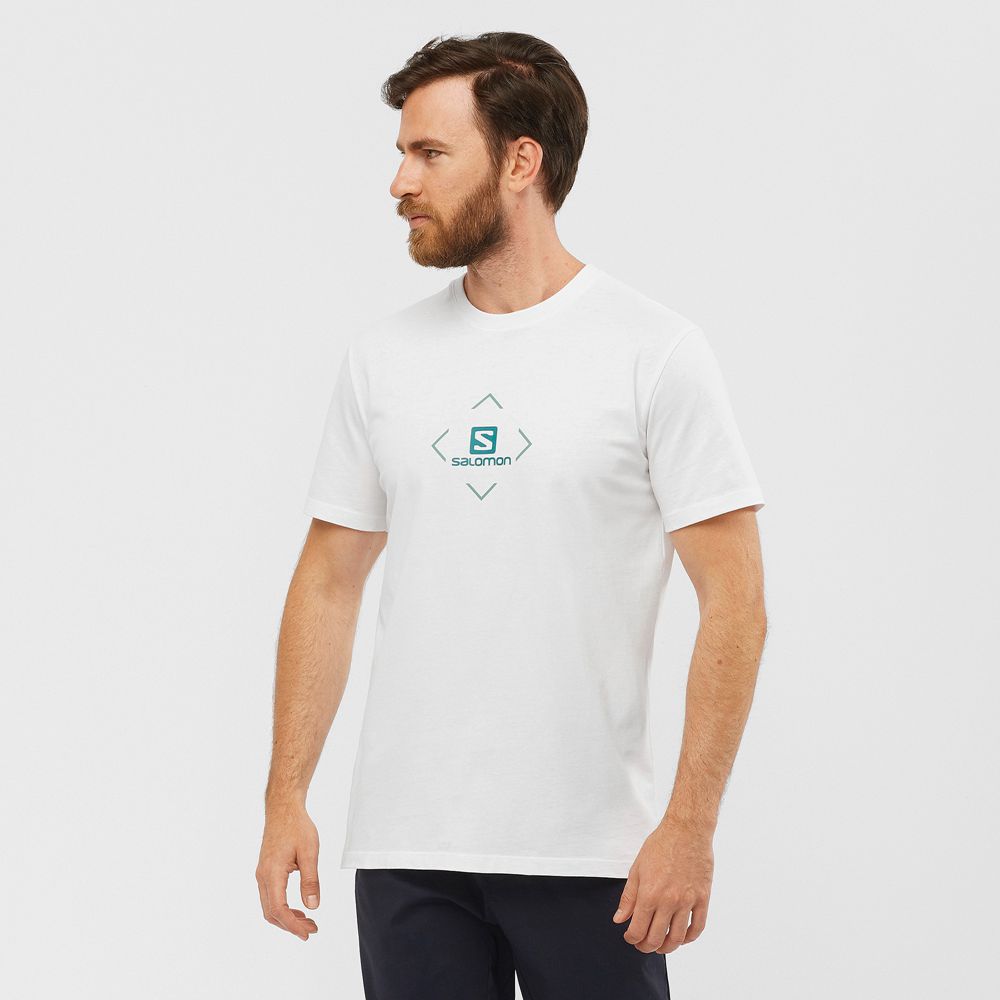 Salomon Israel SALOMON COTTON M - Mens T shirts - White (BUPI-04265)